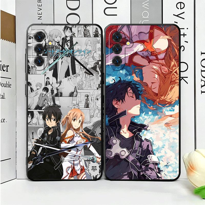 S-Sword O-Online SAO Anime Soft Phone Case for Samsung A17 A37 A57 A16 A26 A36 A56 A15 A25 A35 A55 A14 A24 A34 A54 A13 A23 A33 A