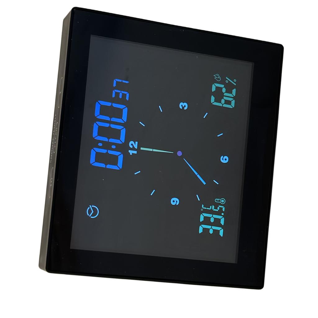 5in Wall Shower Clock Digital Timer Alarm Temperature Humidity Display Waterproof for Home Bathroom