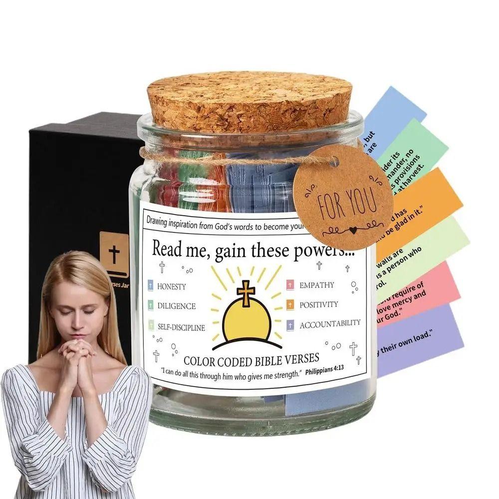 Emotions Feelings Christian Jar Cards Bible Notes Versatile Gratitude Jar  Spiritual Enhancement