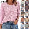 JPNTKY Women's Fashion Casual 3/4 Sleeves O-Neck Blouses & Shirts International Design