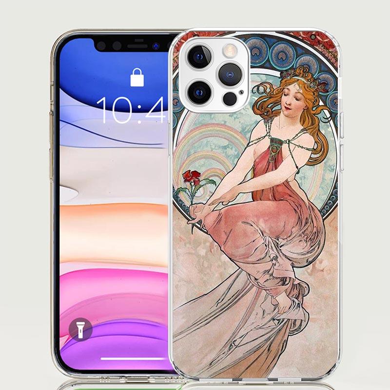 

Alfons Mucha Primavera Case Phone Cover for Apple iphone 16 15 14 13 12 Mini 11 Pro Max 16E X XS XR 7 Plus 8 + SE 2020 Trend Fun iPhone 12 (12 Pro)