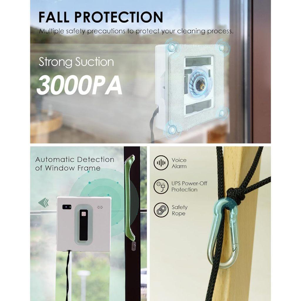 Dual Water Spray Window Cleaning Robot Remote Control Automatic Window Cleaner Robot App Control Robot Window Washer