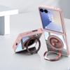 Magnetic Ring Holder Kickstand Protective Phone Cover for Samsung Galaxy Z Flip 7 Shockproof Hybrid TPU PC Transparent Back Case