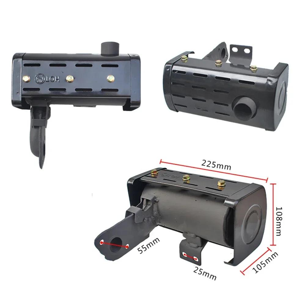 170F 178F 186F 192F Exhaust Muffler Aluminum Alloy Generator Muffler Cooling Diesel Tiller Generator Muffler Tool Parts