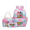 Rhythm box teen schoolbag sprunki cartoon print backpack pencil bag three-piece children's schoolbag 4