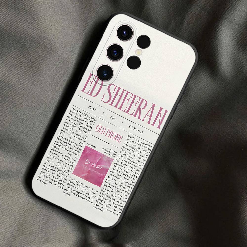 

Singer E-Ed Sheeran Play Phone Case For Samsung S25,S24,Ultra,S20,S30,Plus,S22,S23,Ultra,Plus,5G Soft Black Samsung S25ULTRA