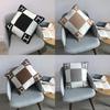 Modern H Letter Throw Pillow Cover With Striped Fabric For Home Decor