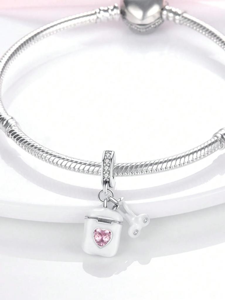 Charm Copper Colors Music Cat Earphones Harp Bead For Original Bracelet Diy Beads Charms Jewellery Making Gift For Women Styfne