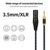 Reliable 3.5mm to XL Wire with Reinforced PVC Braiding Advanced Patches Cable Clear & Smooth Sound for Music Playbacks
