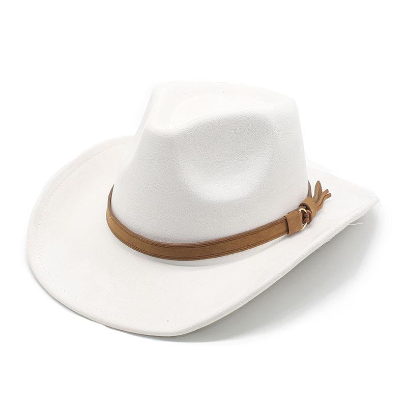 New European and American woolen hat suede men's and women's couple hat woolen western cowboy top hat