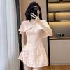 Summer New Chinese Style Lace Shawl Cape & Slim Fit Dress Shorts Set