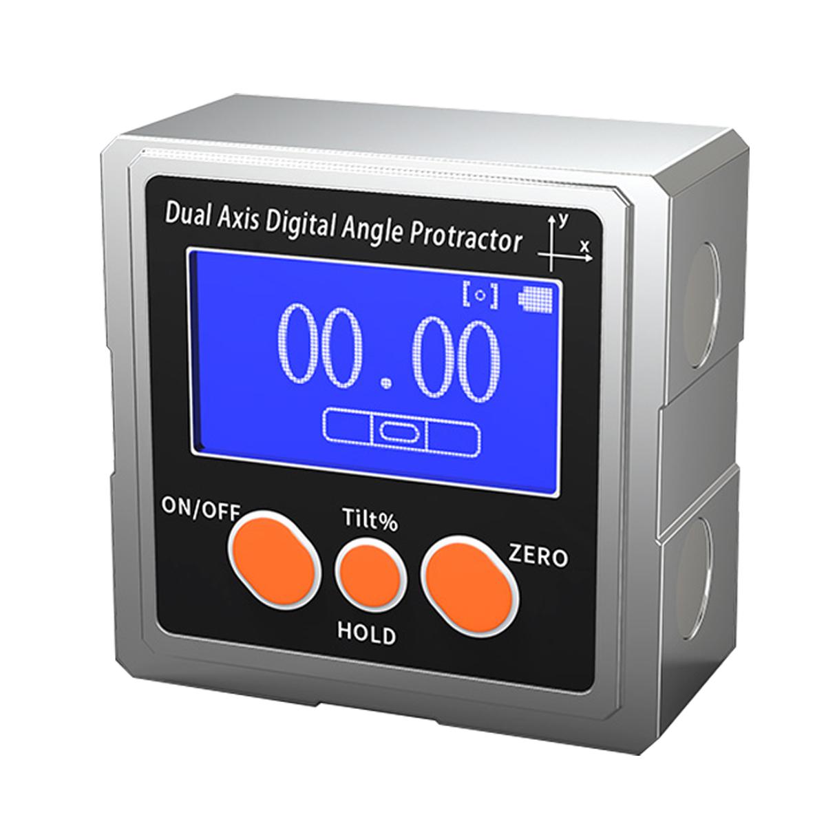 Dual Axis Digital Angle Protractor Metal Electronic Protractor Inclinometer Bevel Box Angle Level 4x90°