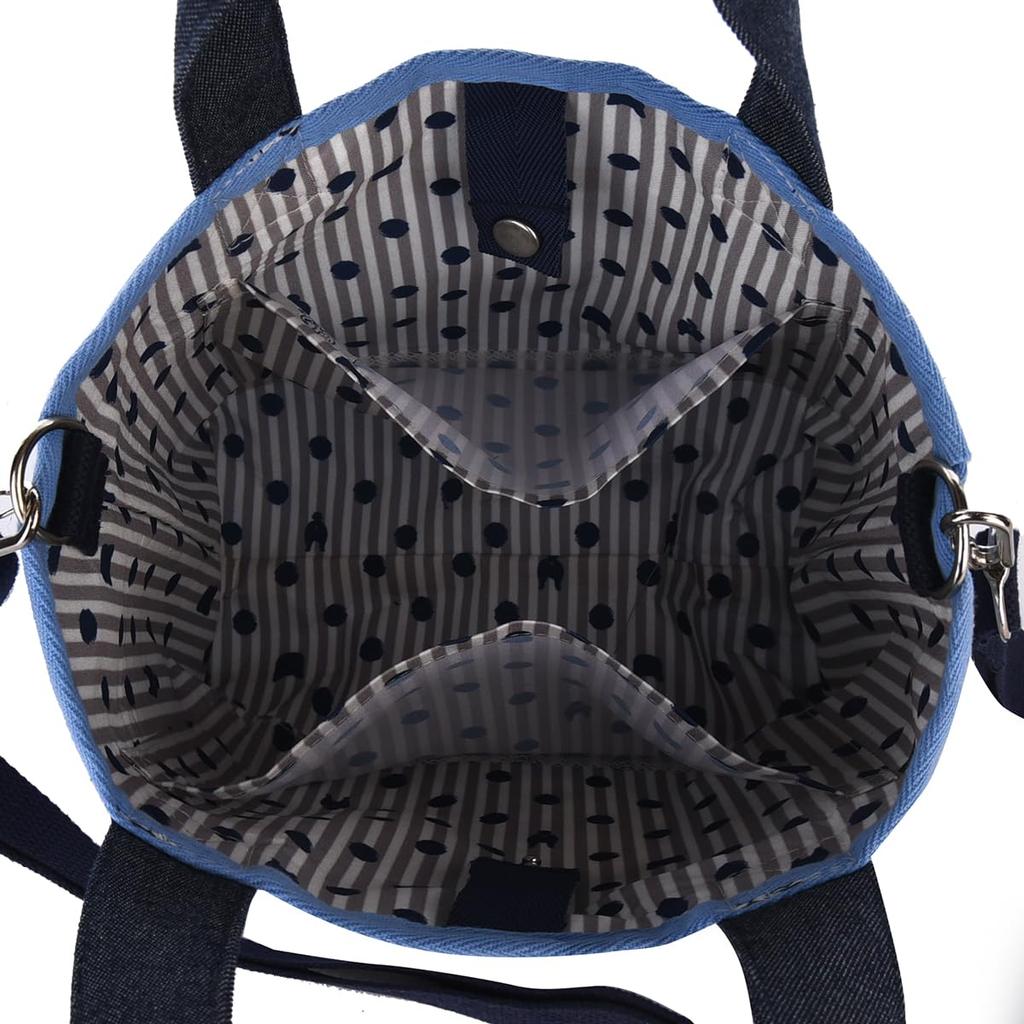 Kusguru Japan Damen Mokemoke Petit Umhängetasche, Blau, 236674