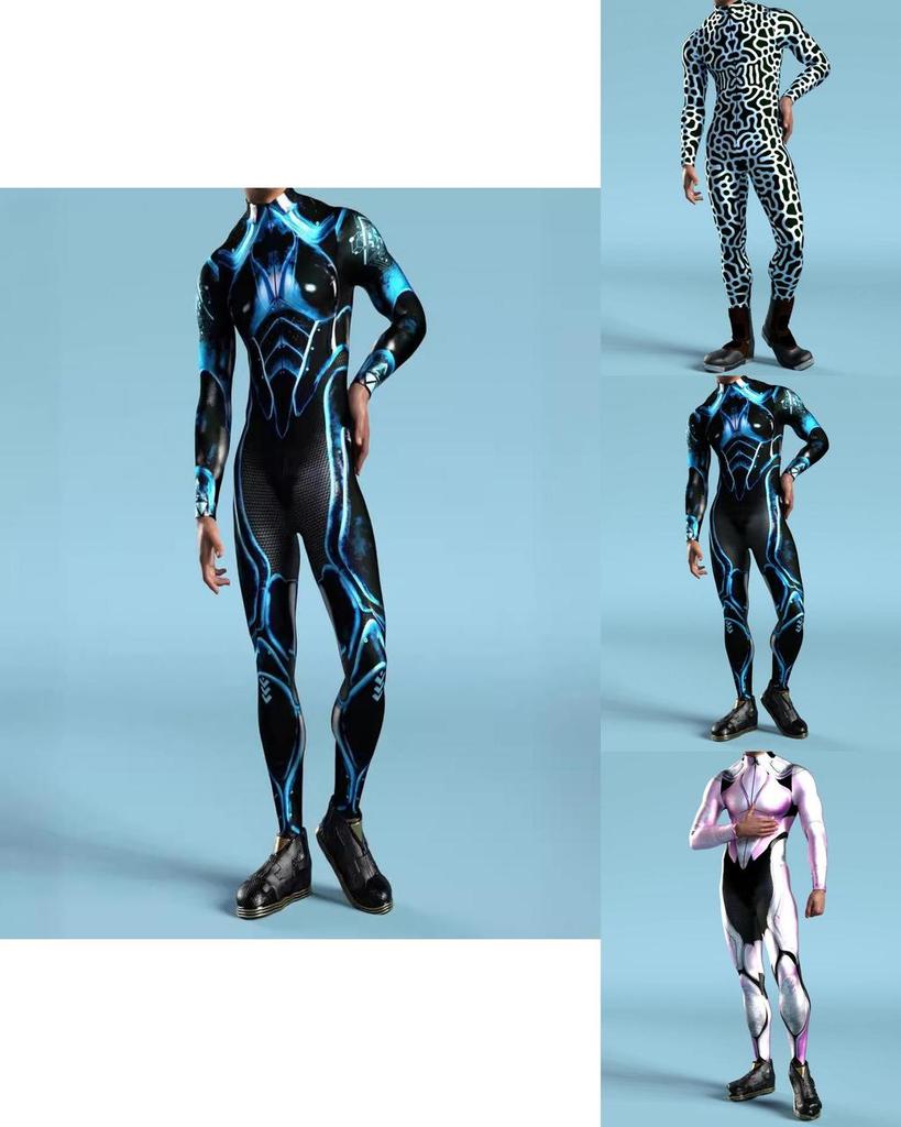 Halloween Adult Cosplay Jumpsuit With 3d Digital Print For Costume Party Fun