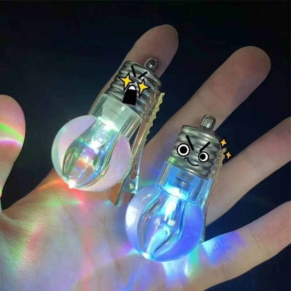 Simulation Light Bulb Lighted Hair Clips Luminous Bulb Shape Hairpin Luminous Hairpin Girls Wear