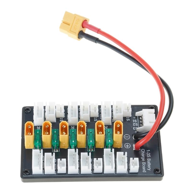 6-Port XT60-Ladekopf-Balancer-Ladeplatine, XT30-Parallel-Ladeplatte, 20 A Dauerleistung für effizientes Laden