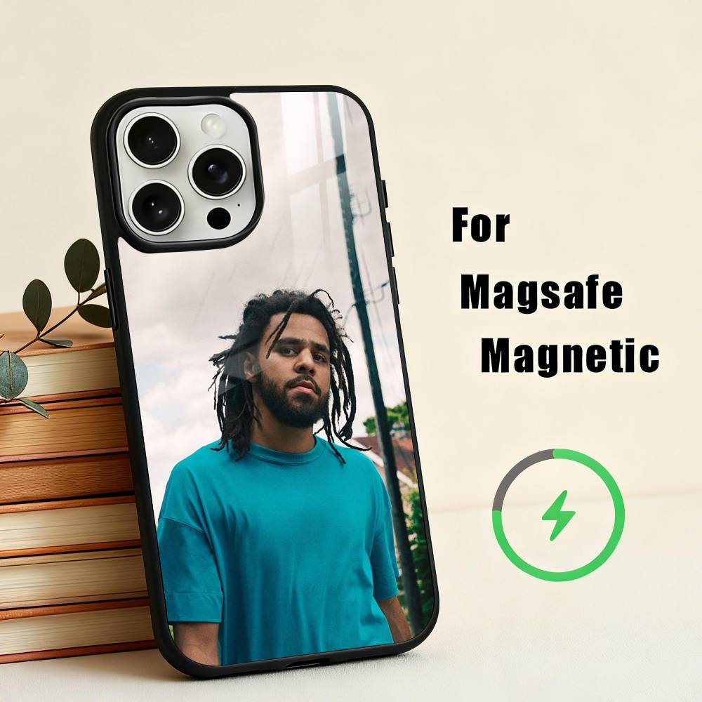 Rapper Singer J-J C-Cole-E  Phone Case For iPhone17,16,15,14,13,12,11 Plus,For Magnetic Wireless Charge Cover