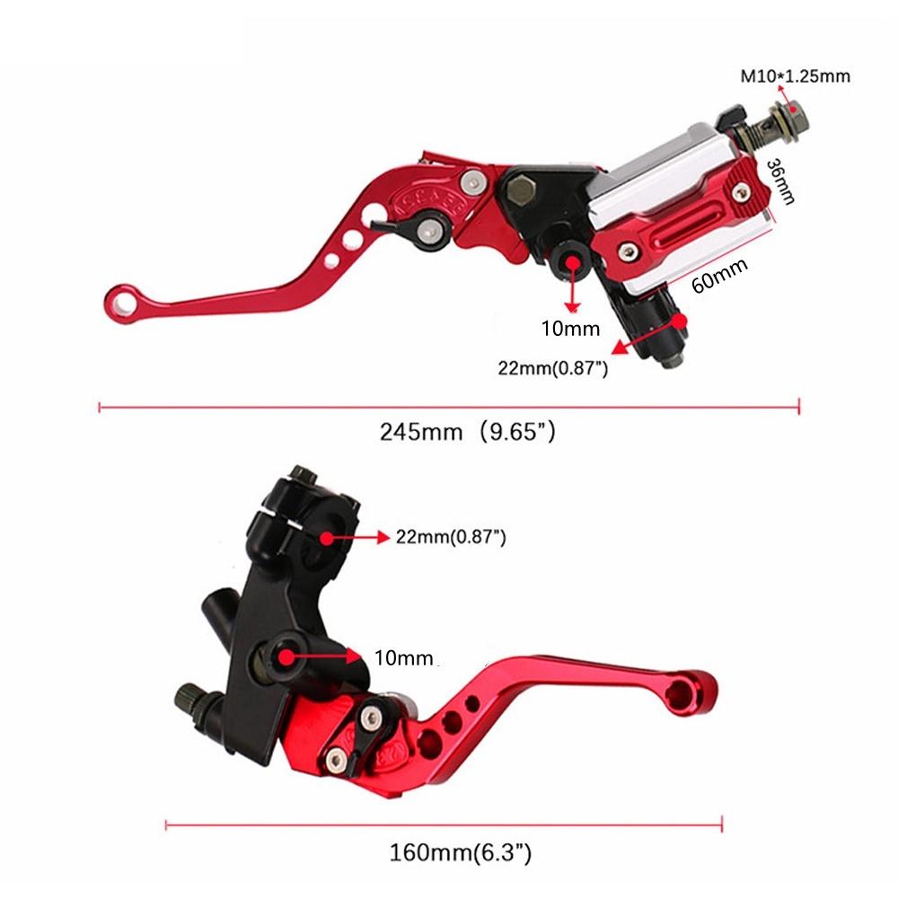 22mm Universal Motorcycle Brake Clutch Levers Hydraulic Front Brake Pump Accessories Lever Motocross Motorcycle Brake Handle