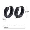 Ethnic Huggies Earring for Men Boys,Punk Stainless Steel Hoop Earring,Male Pierced Earring Jewelry Gift