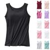 Kadın Modası Çelik Halka Olmadan Dolgulu Tank Top Sütyen Kapları Tek Parça İç Çamaşırı Alt Gömlek
