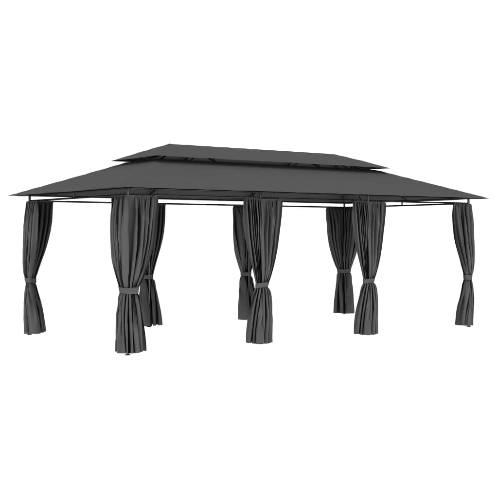 Gazebo with Curtains 600 x 298