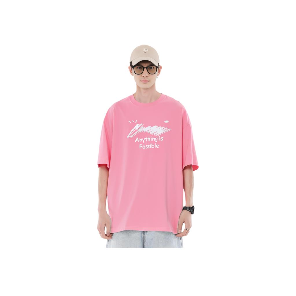 Li-Ning Sports Fashion Series Logo Letter Round Neck Comfortable Breathable Versatile Loose Short Sleeve T-Shirt Men T-Shirts AHSU669-10