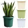 Modern Home Courtyard Pots Resin Flowerpot with Drainage Holes And Saucer, Breathable Plant Pot for Indoor Outdoor Decorative Study Room Planters