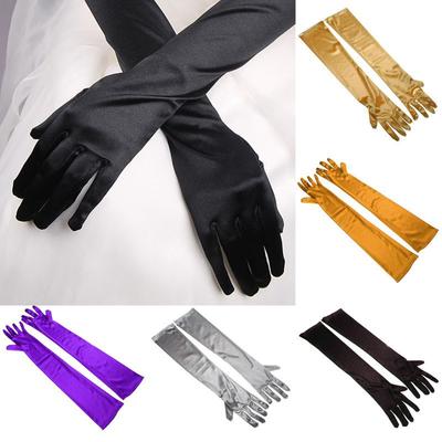 Ladies Gloves Party  Wedding  Gloves Elegant Fancy Gloves Long Finger Gloves Gloves Satin Gloves