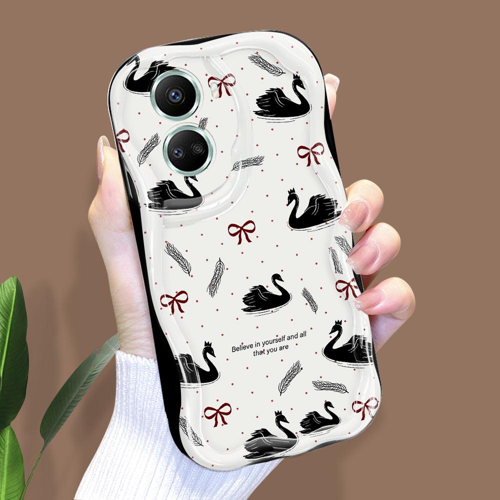 For Honor 90Lite X6B X8 Infinix Hot 30 40i 40Pro Smart8 Vivo V27 V29e V30e Moto G84 Fashion Girl Cream Texture Soft Silicone Full Lens Protect Casing