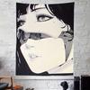 VIKAMA Mechanical Maiden Tapestry Mechanical Neon Anime-Themed Wall Hanging Bedroom Esports Gaming Room Decor