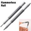 Spring Center Punch Hammerless Dual Head Nail Setter Spring Loaded High Carbon Steel Nail Punch Door Hinge Pin Remover Tool