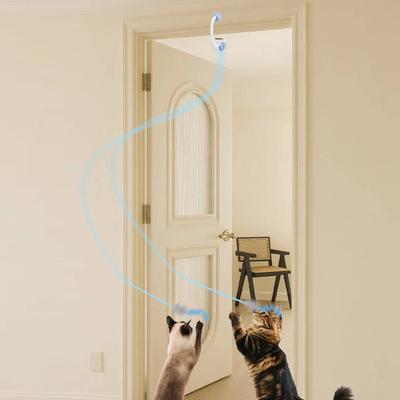 Retractable Kitten Teaser Rechargeable Interactive Pet Play Toy with 3 Mice Interactive Cat Toys for Indoor Cats Self Play