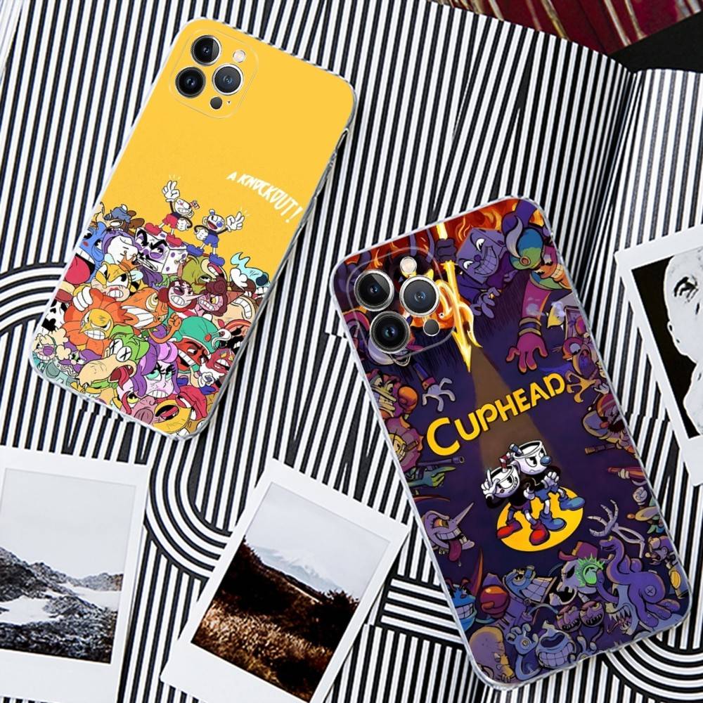 Classic Game Anime C-CupheadS For iPhone 17 16 15 14 13 12 11 Pro max Plus Phone Case High end Silicone