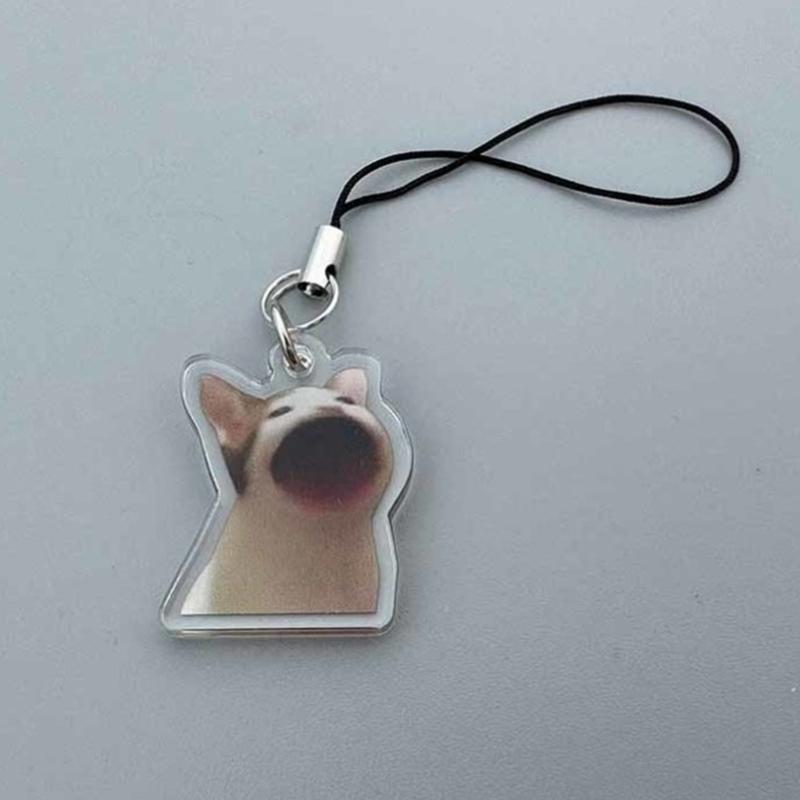 Portachiavi Gatto Adorabile Gatto Felice Banana Cat Catena per Cellulare Piccolo Ciondolo Laccetto per Telefono Gioielli per Bambini e Adolescenti