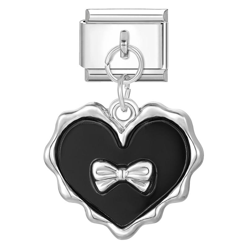 Negru Nr.8 Minge Ochi de Pisică Tai Chi Fluture Inimă Zale Charm Italian Se Potrivește Brățară 9mm Oțel Inoxidabil Femei DIY Făcând Cadouri