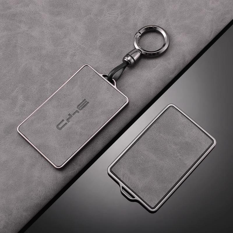 For BYD Tang DM Han EV Song PRO Qin PLUS DMI Auto Keyless Keychain Accessories Leather Car NFC Card Remote Key Case Full Cover
