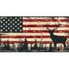 American Flag Deer Car Windshield Sun Shield, 59" L X 31.5" W, UV Protection, Foldable, Sedan & SUV Compatible