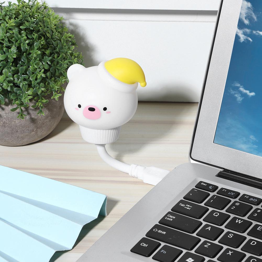 Cute Animal Shaped Night Light USB LED Soft Cartoon Baby Nursery Sleeping Lamp Kid Gift