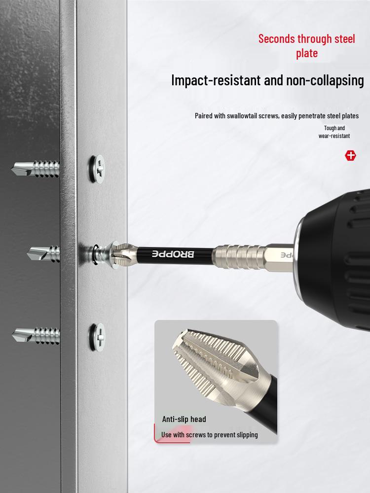 Pulai Non-Slip Phillips Magnetic Hex Screwdriver Bit Set – High Hardness for Impact Drills