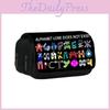 Alphabet Lore Dual Compartment Pen Bag With Durable Polyester For Kids And Teens