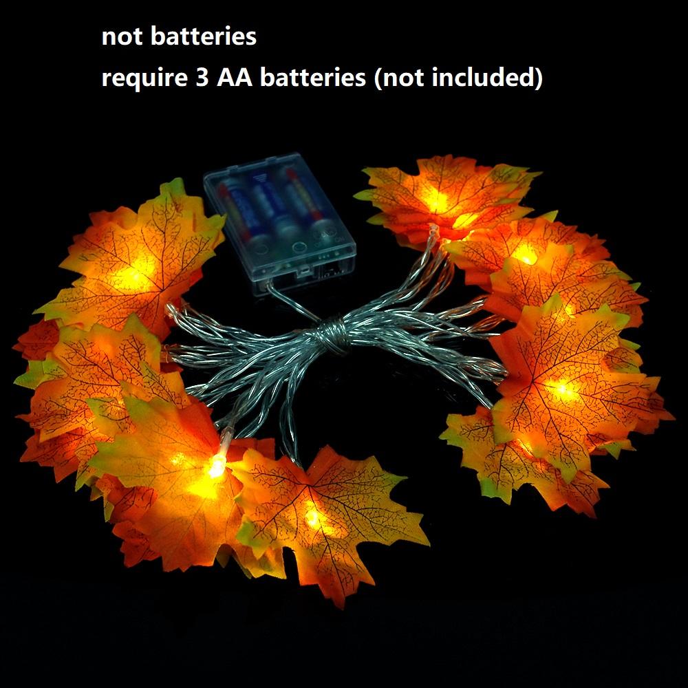 Ahornblätter-Lichterkette, LED-Rattan-Lichterkette, Girlande, Lichterkette für Garten, Hof, Treppentor, Zaun, Schlafzimmer, Fensterdekor