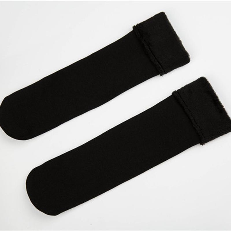 

Наши осенне-зимние женские носки из чистого хлопка, утолщенные женские носки, теплые хлопковые носки 30CM чёрный