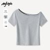 MJ STYLE Women's Off-Shoulder Slim Fit T-Shirt
