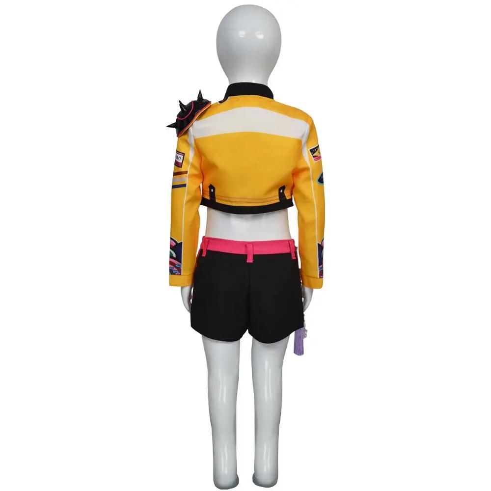 Movie K-Pop Demon Hunters Cosplay Costume Rumi Kids Set Top Pants Jacket Halloween Party Props Stage Show Accessories