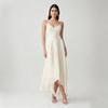 Women's New Sexy Suspender Skirt V-neck Halter Waist French European and American Satin Dress Wholesale