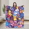 RIPSuper Soft Cartoon Pikachus Throw Blanket Premium Flannel Fleece Lightweight Bed Blanket Cozy Fluffy Bedspread All Season UseR-I-P