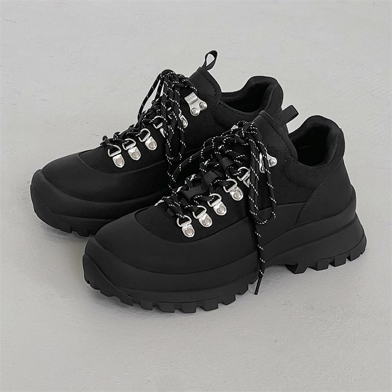 Retro Fashion Summer New Outdoor Leisure Low-top Hiking Shoes Platform Heightening Men's Shoes