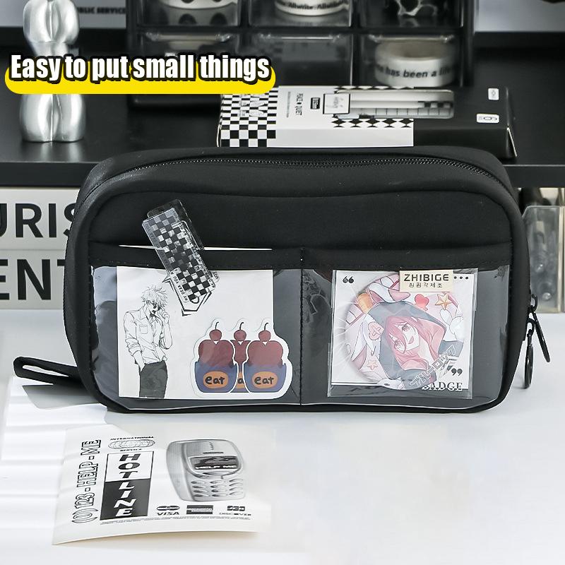New 5-Layer Transparent Pencil Pouch With Large Capacity And Lightweight Design School Supplies Pencil Cases For Girls