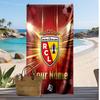 Racing club de lens Telo da Spiaggia Stampato Personalizzato Logo Calcio Supporto Nome Personalizzato Testo Asciugamano Assorbente Per Sport Viaggio Regalo Speciale