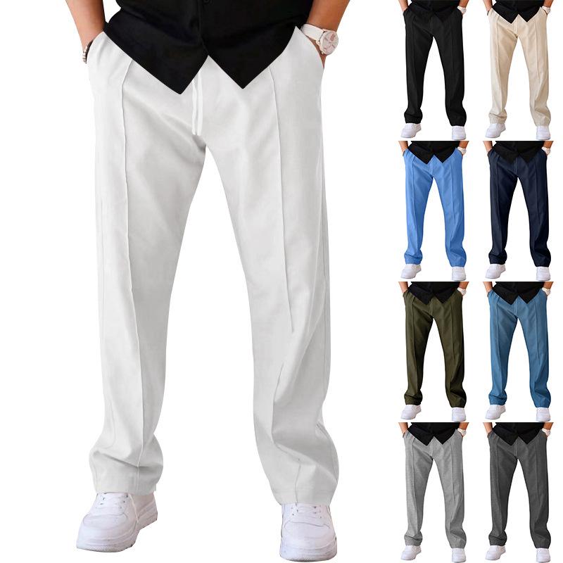 2025 Men's Oversized Loose Straight-Leg Sports Striped Casual Pants for Autumn/Winter